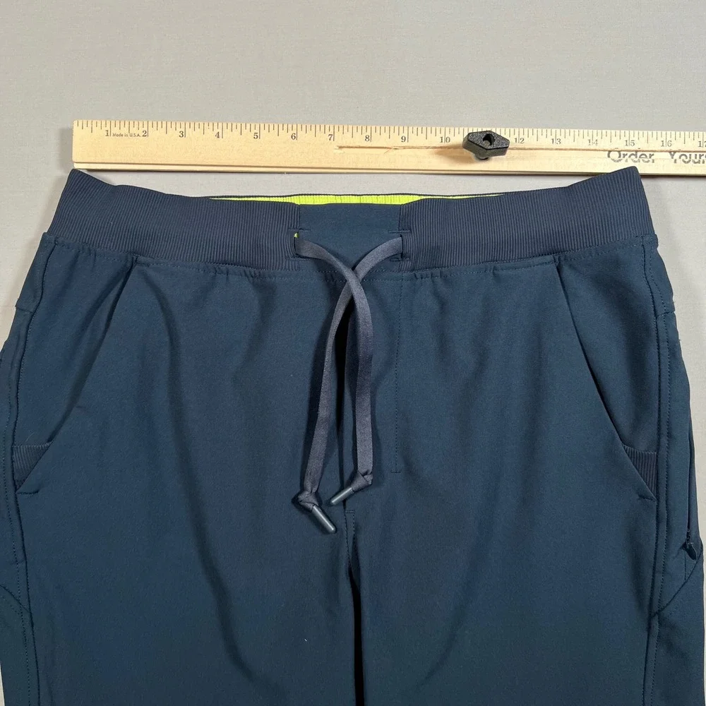 Birddogs Mens Navy Blue Athletic Jogger Pants Size L Polyester Drawstring Waist